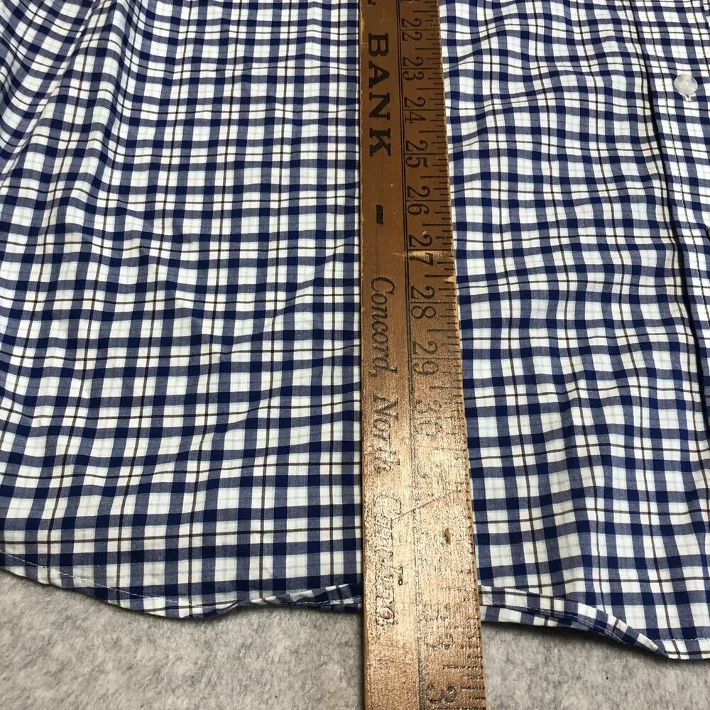 Ariat Pro Series Shirt Mens 2XL Blue White Checked Button Down Western Workwear - Picture 7 of 14